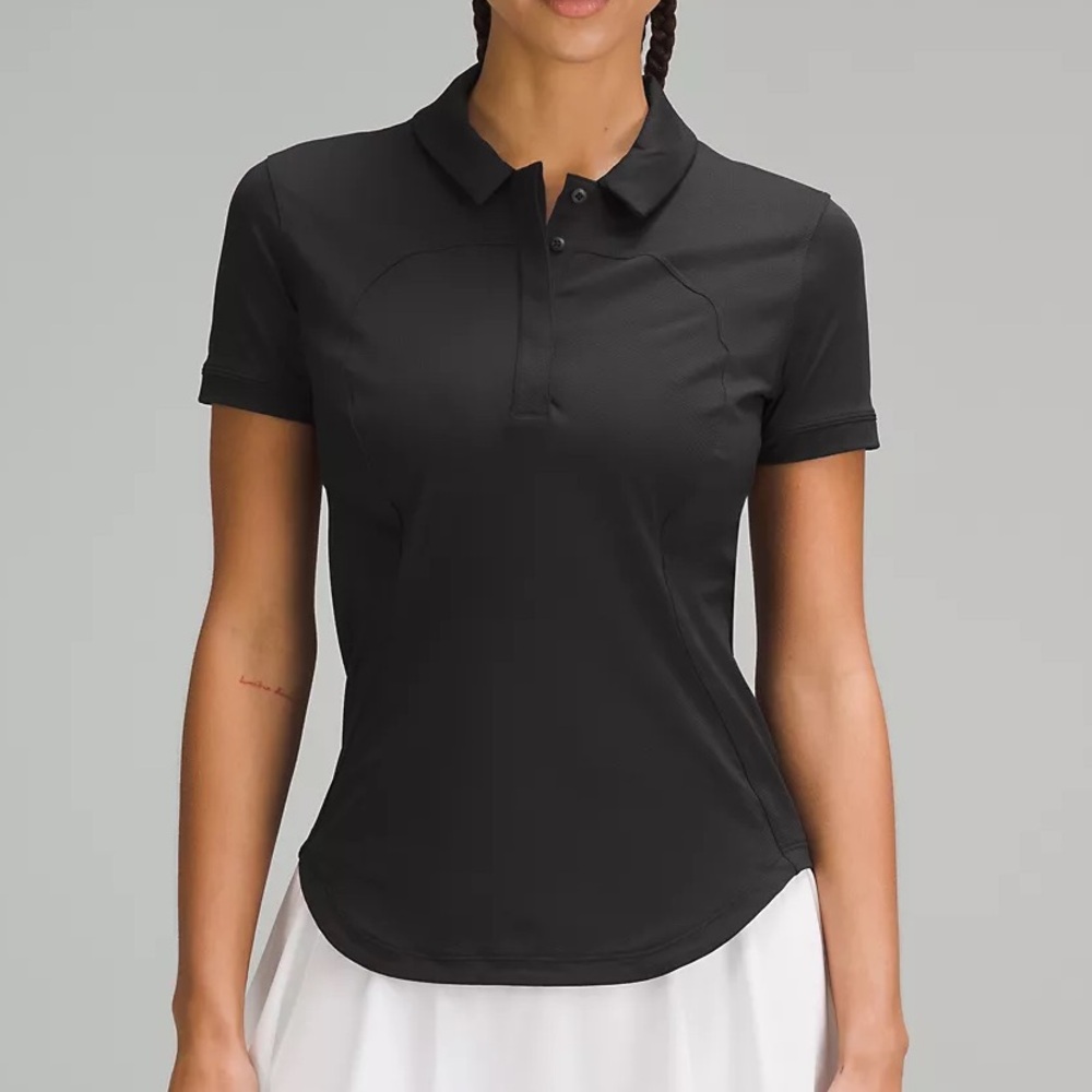 Lululemon Short Sleeve Polo Curved Hem Size 6